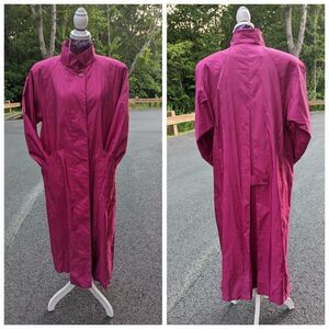 Vintage Forecaster Of Boston Size 11/12 Fuchsia Pink Longline Trench Coat